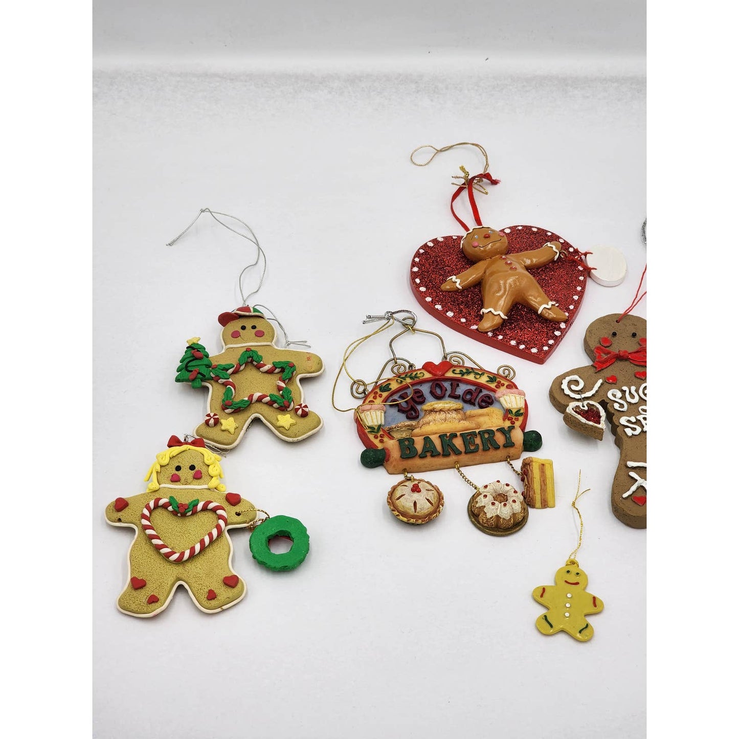 Christmas Tree Ornaments Gingerbread Christmas Lot 7 Ye Olde Bakery Vintage