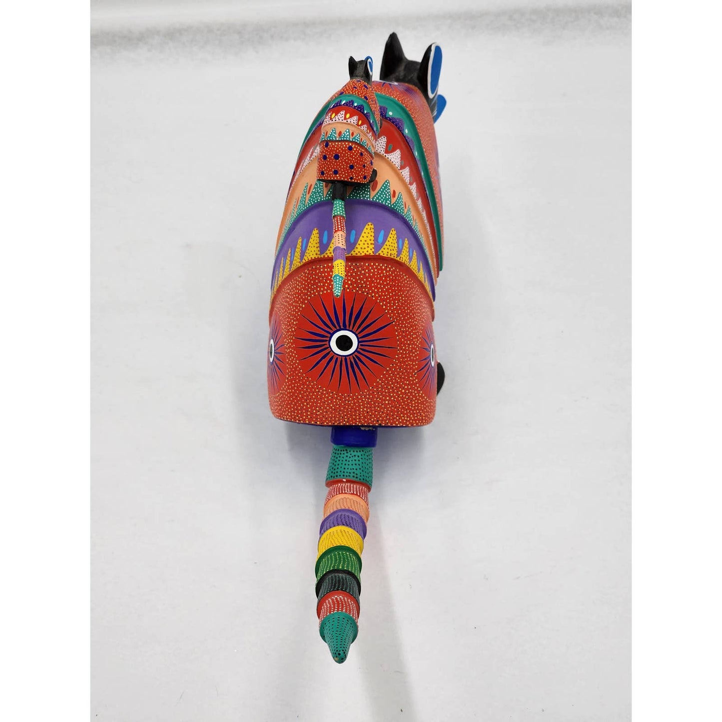 Alebrijes Oaxaca Signed Victoriano Ramirez Mother Baby Armadillo Art Sculpture