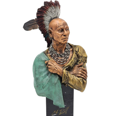 Pardell Enduring Chief Black Hawk Legends Bronze Native American Style Western