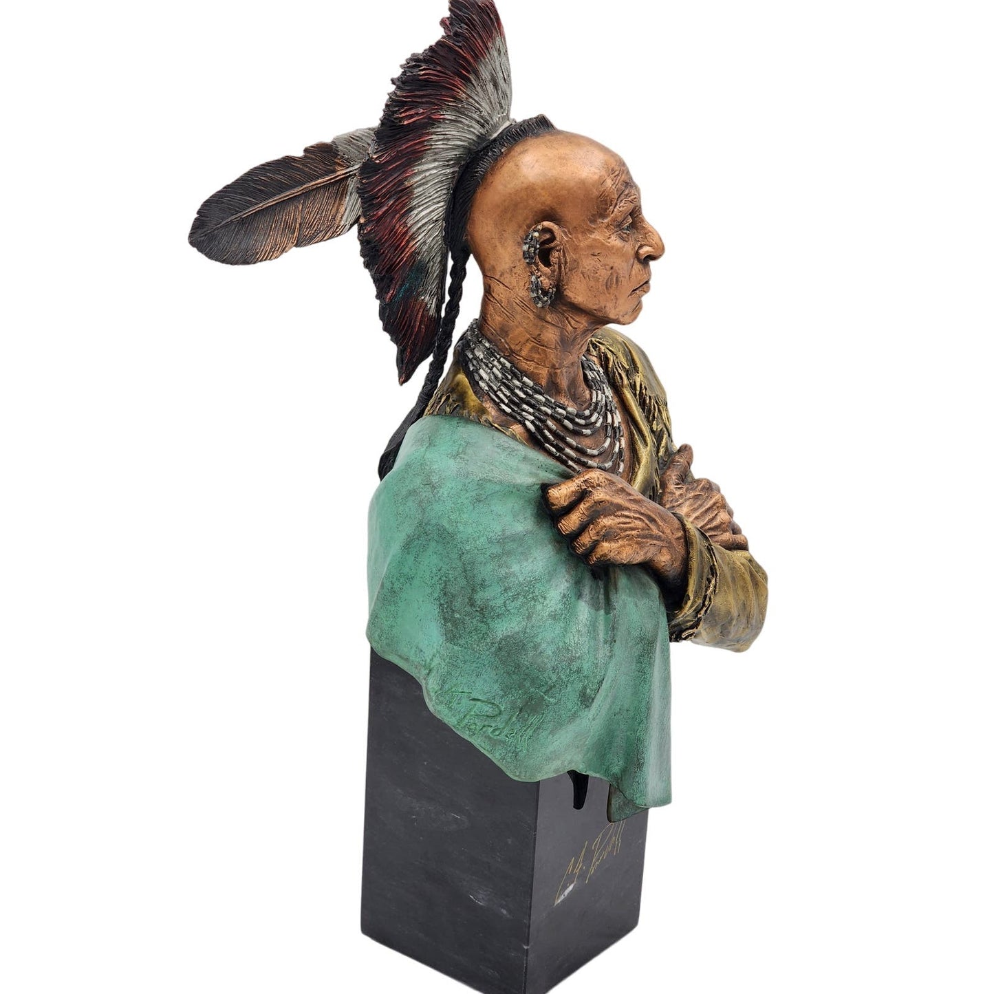 Pardell Enduring Chief Black Hawk Legends Bronze Native American Style Western