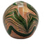 Paperweight Art Glass Emerald Green Swirl Vintage Collectible Home Office Decor