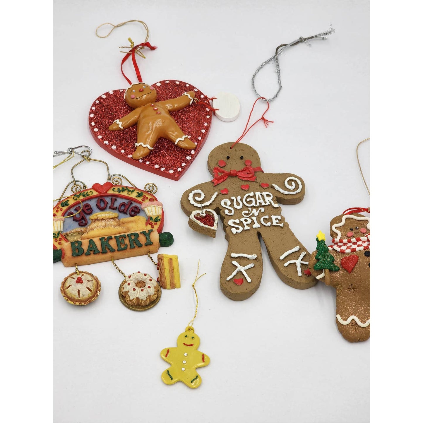 Christmas Tree Ornaments Gingerbread Christmas Lot 7 Ye Olde Bakery Vintage