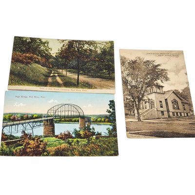 Post Card Lot Red Wing MN Cemetery High Bridge Swedish Mission Church Vintage