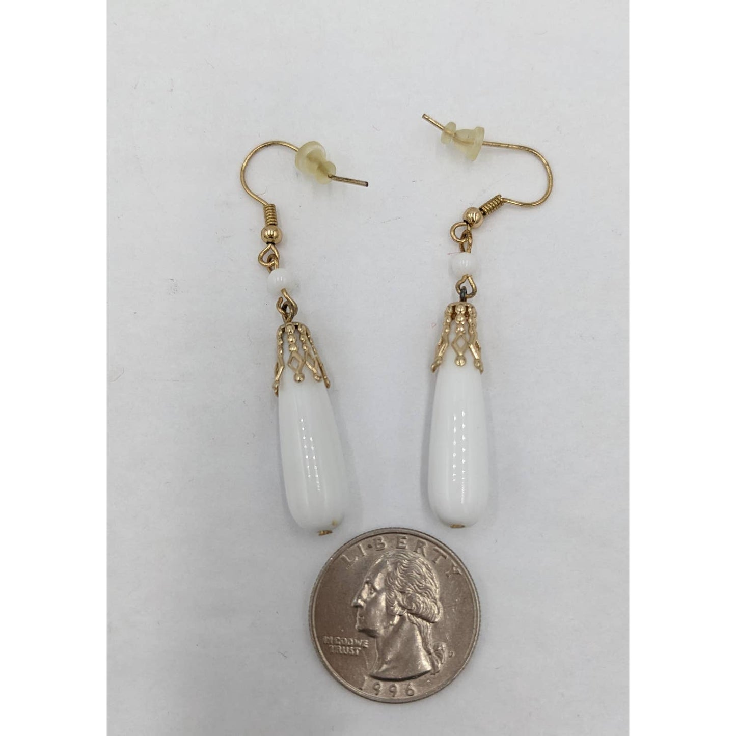 Dangle Drop Earrings Pair Women White Elegant Classy Fashion Jewelry