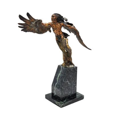 Dan Medina Legends Sculpture Vision Quest Bronze Indian Western Rare Limited 17"