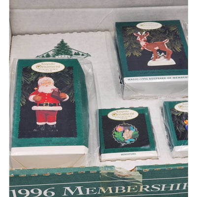 Hallmark Keepsake Ornaments Membership Kit Collectors Santa Rudolph Vintage 1996