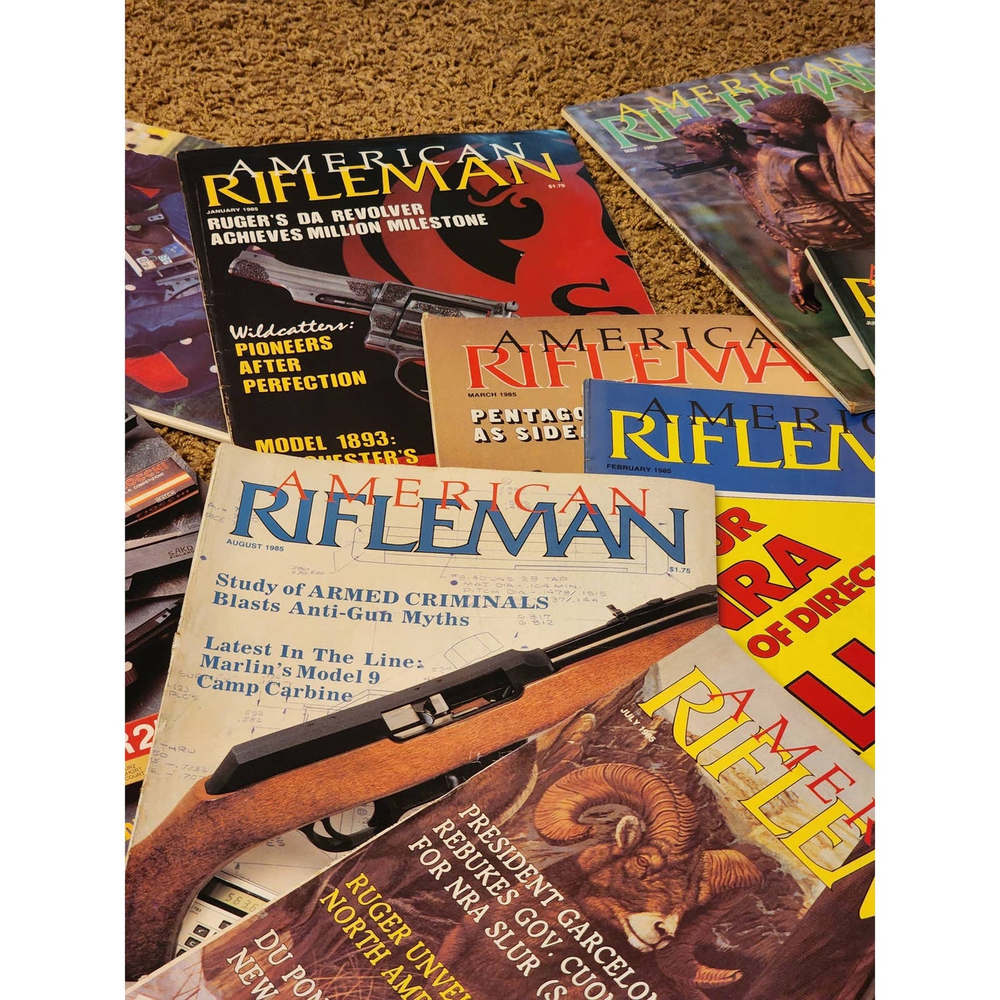 1985 The American Rifleman Magazine Lot 12 Vintage American History Hunting NRA