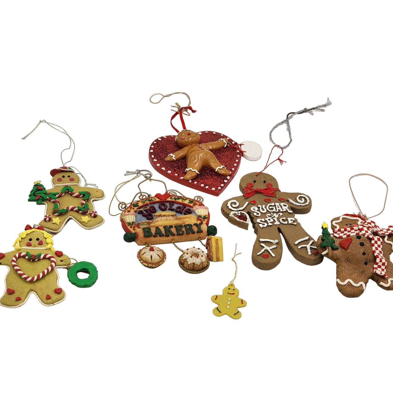 Christmas Tree Ornaments Gingerbread Christmas Lot 7 Ye Olde Bakery Vintage