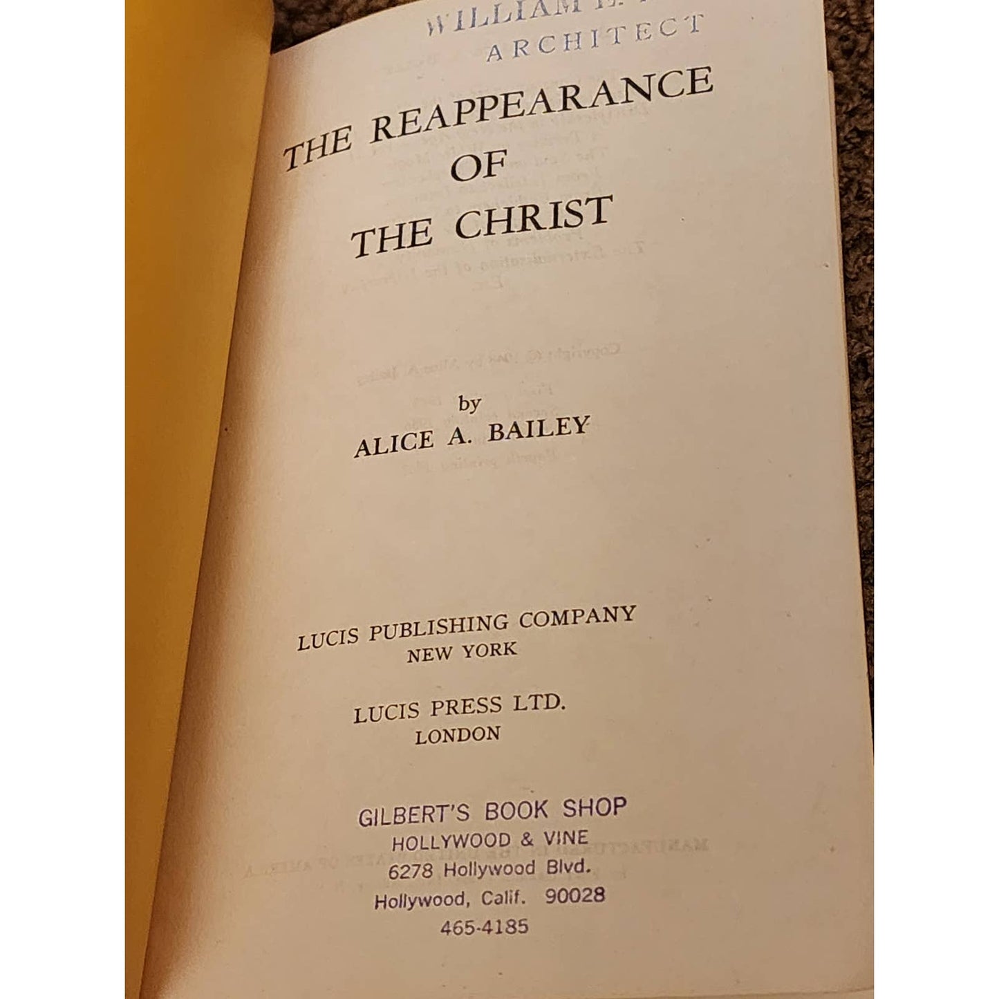 The Reappearance Of The Christ By Alice Bailey End Times Paperback Vintage 1962