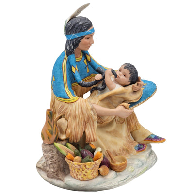 Cybis Shoshone Sacajawea Motherhood Charbonneau Native American Style Porcelain