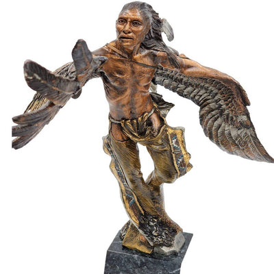 Legends Dan Medina Sculpture Vision Quest Bronze Indian Western Vintage Limited