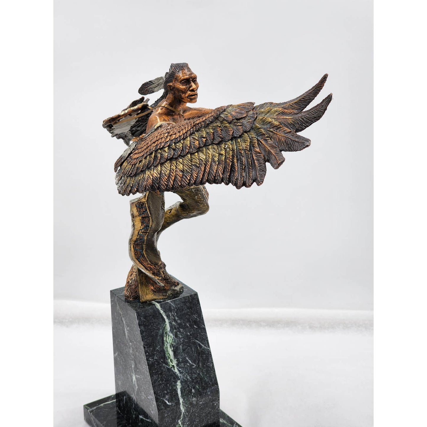 Dan Medina Legends Sculpture Vision Quest Bronze Indian Western Rare Limited 17"