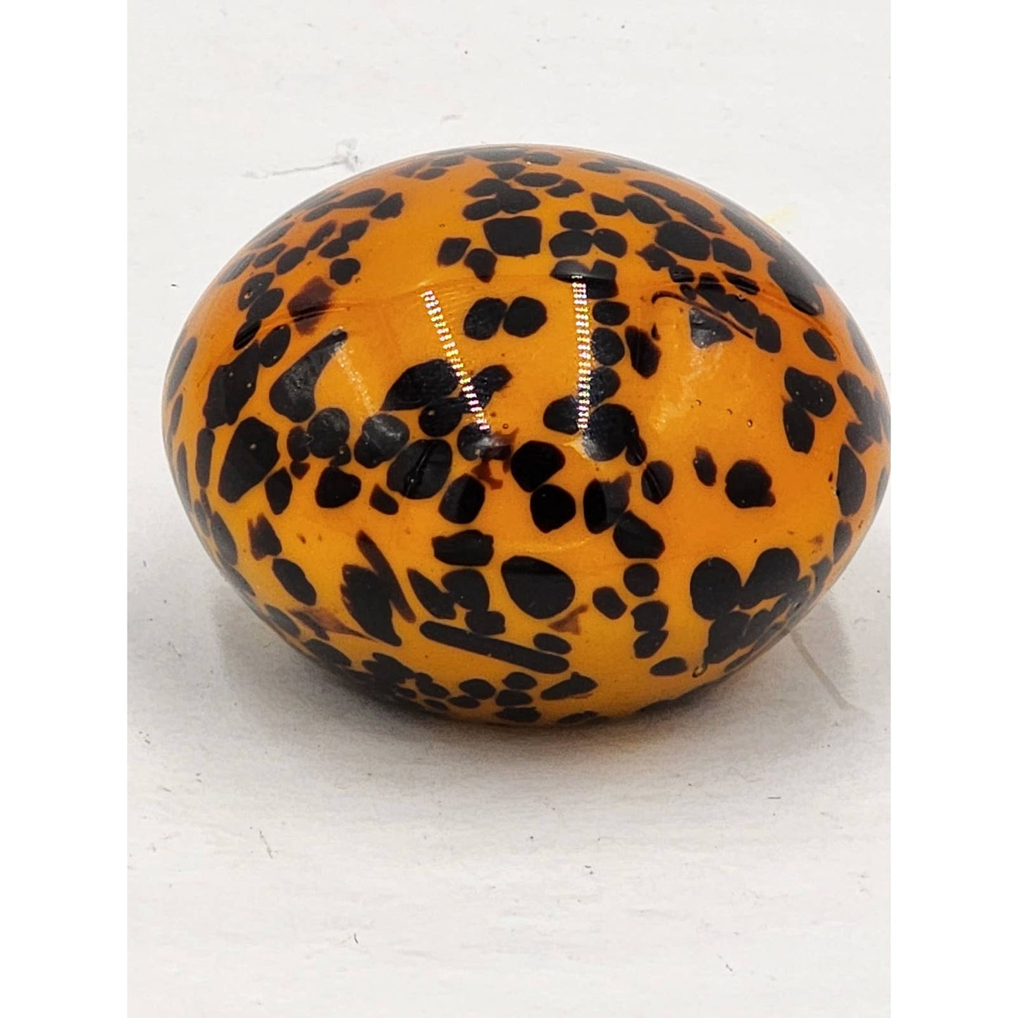 Paperweight Art Glass Leopard Animal Print Vintage Bookshelf Home Office Decor