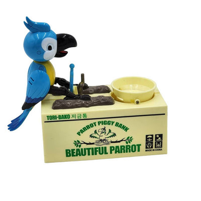 Electronic Piggy Bank Tori-Bako Beautiful Parrot Animal Coin Savings Box Tested