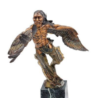 Dan Medina Legends Sculpture Vision Quest Bronze Indian Western Rare Limited 17"