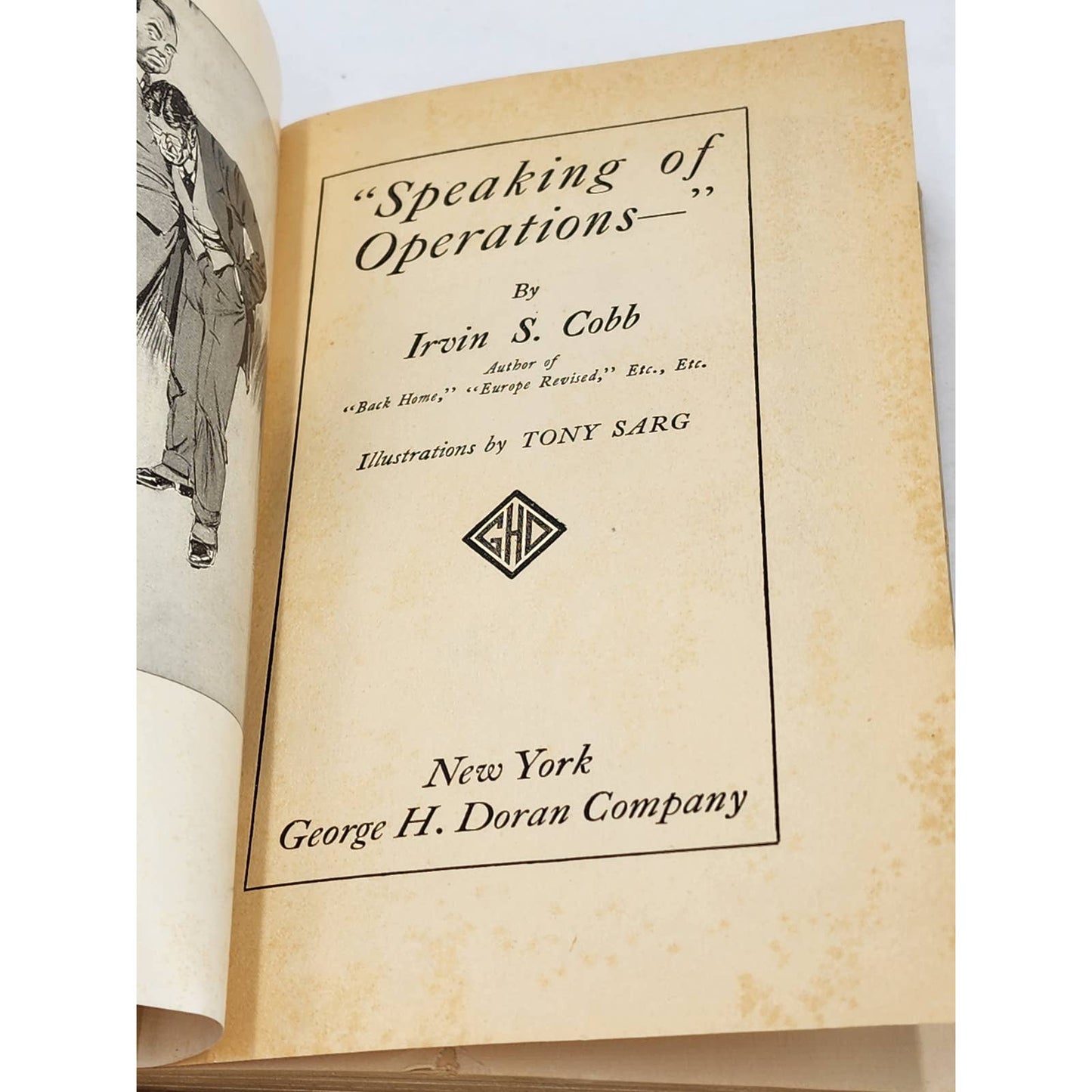 Perfectly Painless Speaking Of Operations By Irvin Cobb Illustrated Antiquarian