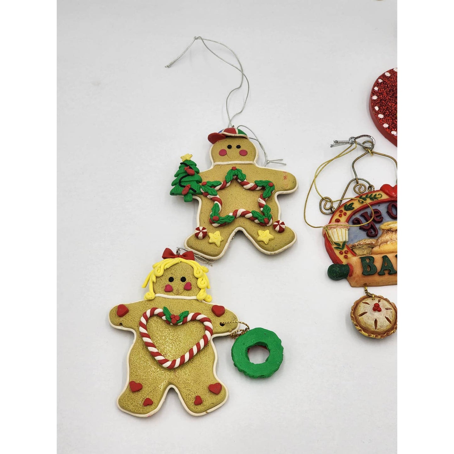 Christmas Tree Ornaments Gingerbread Christmas Lot 7 Ye Olde Bakery Vintage