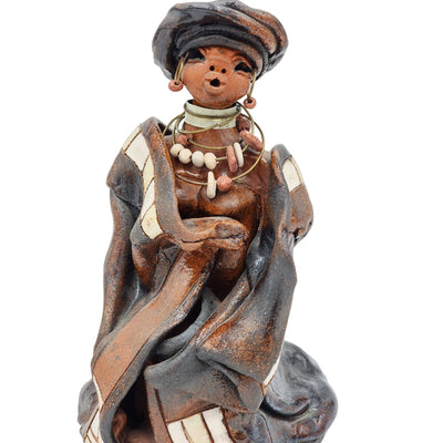 Tribal Art African Sculpture Woman Child Motherhood Ethnic Cultural Rare 10"