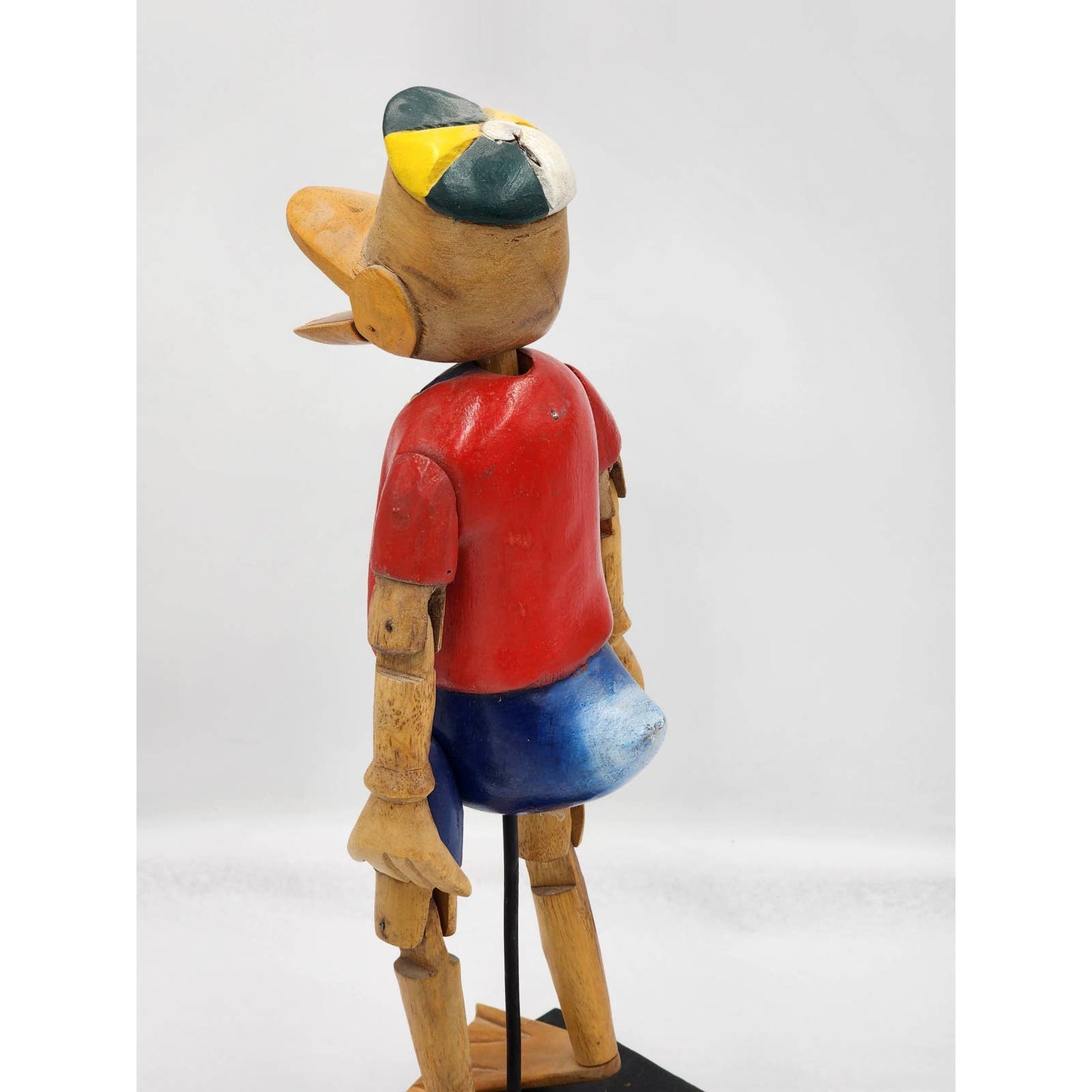 Rare Disney Donald Duck Marionette Puppet On Stand Vintage Collectible Wood 16"