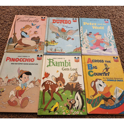 Childrens Books Lot 6 Walt Disney Wonderful World Reading Pinocchio Vintage 1970