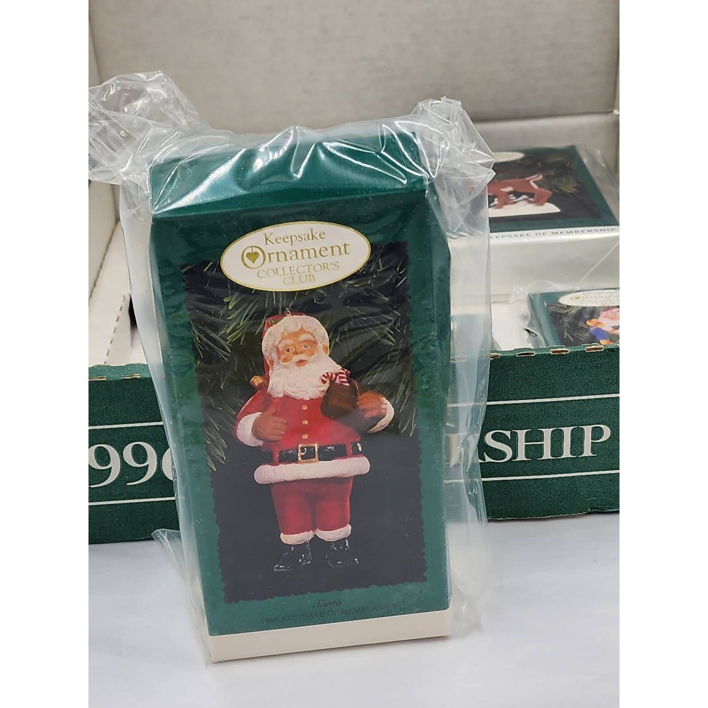 Hallmark Keepsake Ornaments Membership Kit Collectors Santa Rudolph Vintage 1996