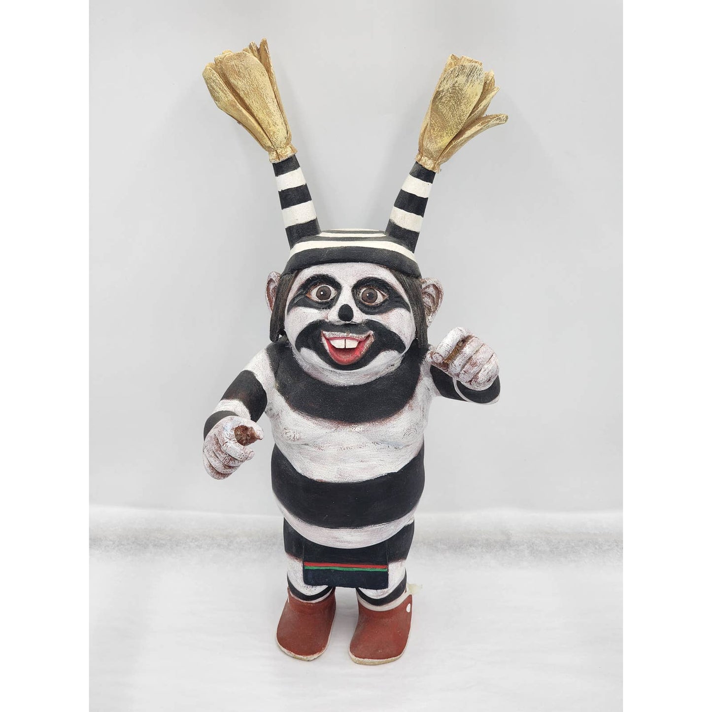 Kachina Doll Hopi Clown Neil David Vintage Native American Kewa Koyala Signed 15"