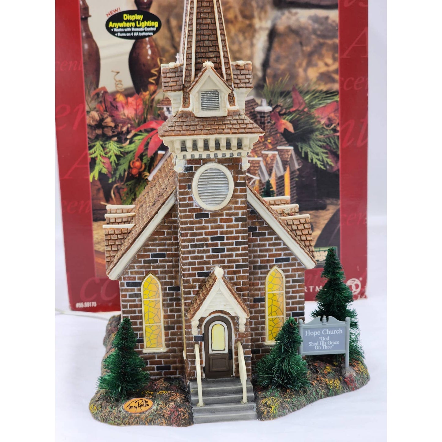 Dept 56 Village Accents Church Terry Redline God Shed His Grace On Thee 56.59173