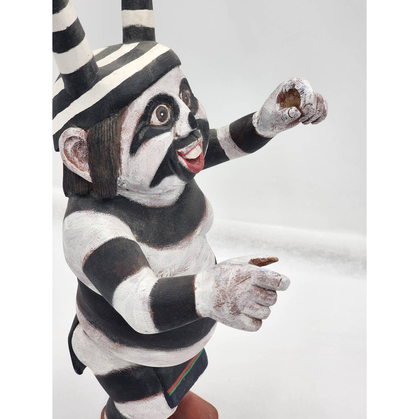 Kachina Doll Hopi Clown Neil David Vintage Native American Kewa Koyala Signed 15"