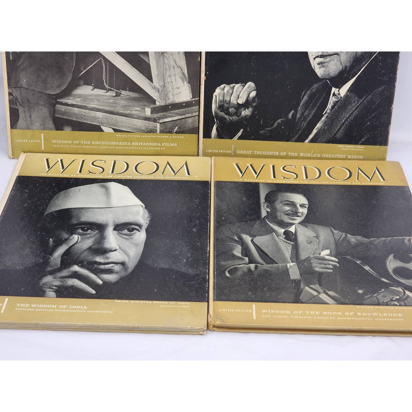 Lot Wisdom Magazine Of Knowledge For Lifetime Learning Education Hardcover