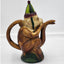 Vintage Circus Monkey Teapot Music Harmonica Snake Spout Whimsical Rare Quirk 9"