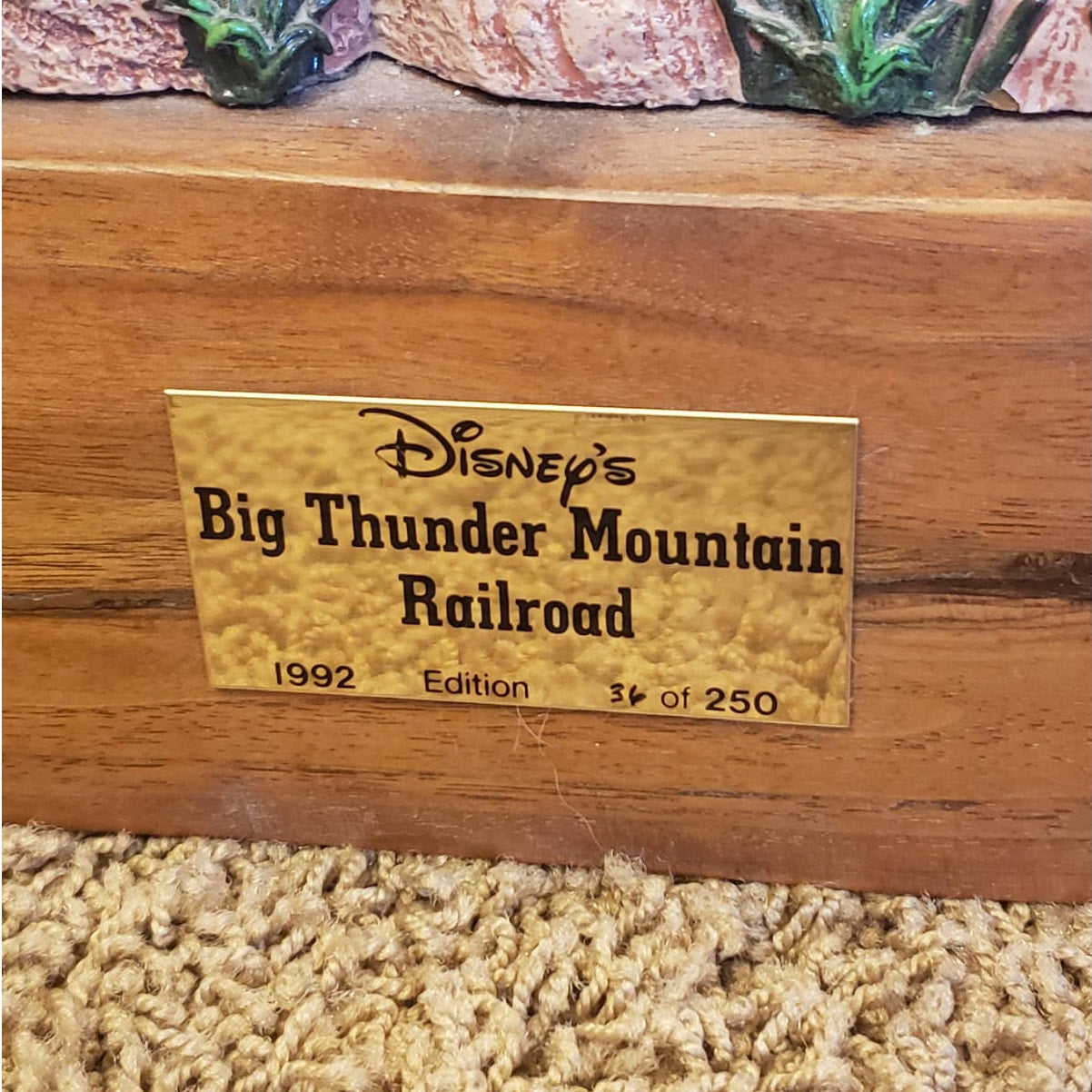 Disney Big Thunder Mountain Rollercoaster Sculpture Statue Ron Lee Limited COA