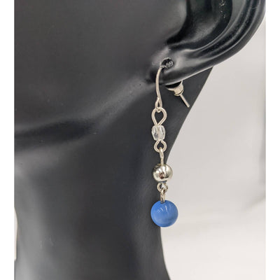 Light Blue Beads Womens Earrings Dangle Elegant Classy Cute Set Fashion Jewelry