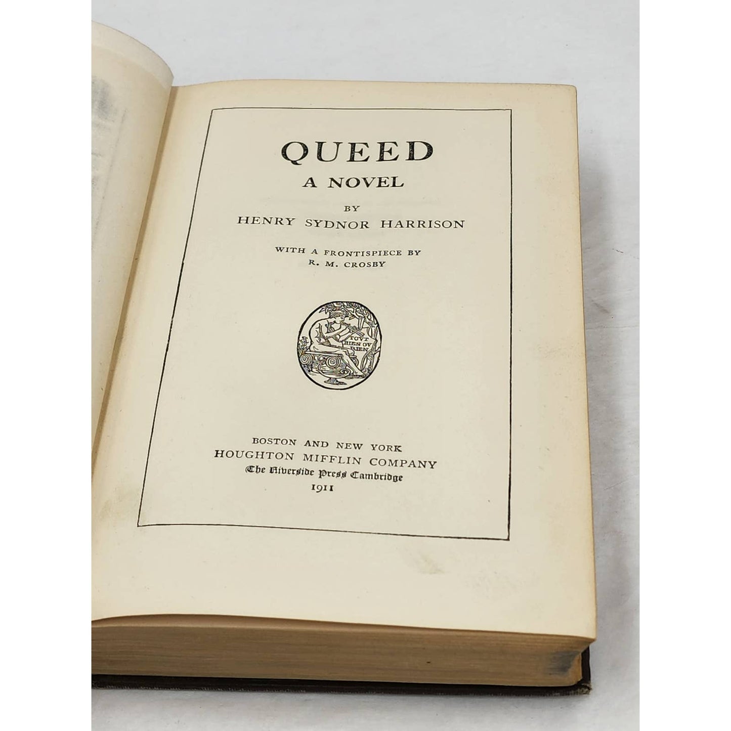 Queed By Henry Sydnor Harrison 8th Impression Antiquarian 1911