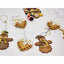 Christmas Tree Ornaments Lot Gingerbread Cookie Moon Snowman 8 pieces Vintage