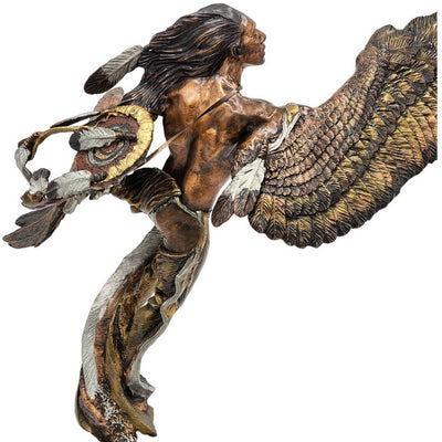 Legends Dan Medina Sculpture Vision Quest Bronze Indian Western Vintage Limited