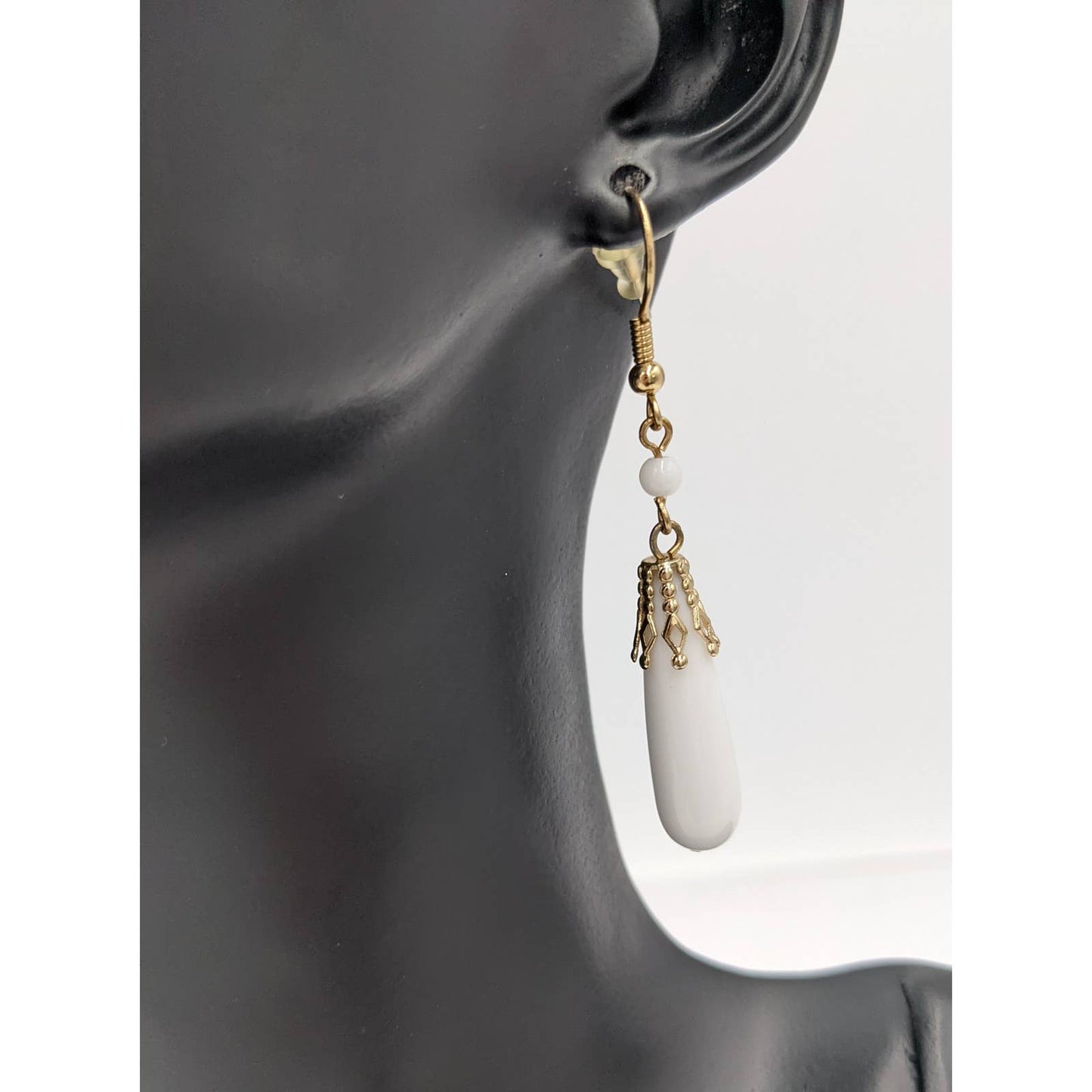 Dangle Drop Earrings Pair Women White Elegant Classy Fashion Jewelry