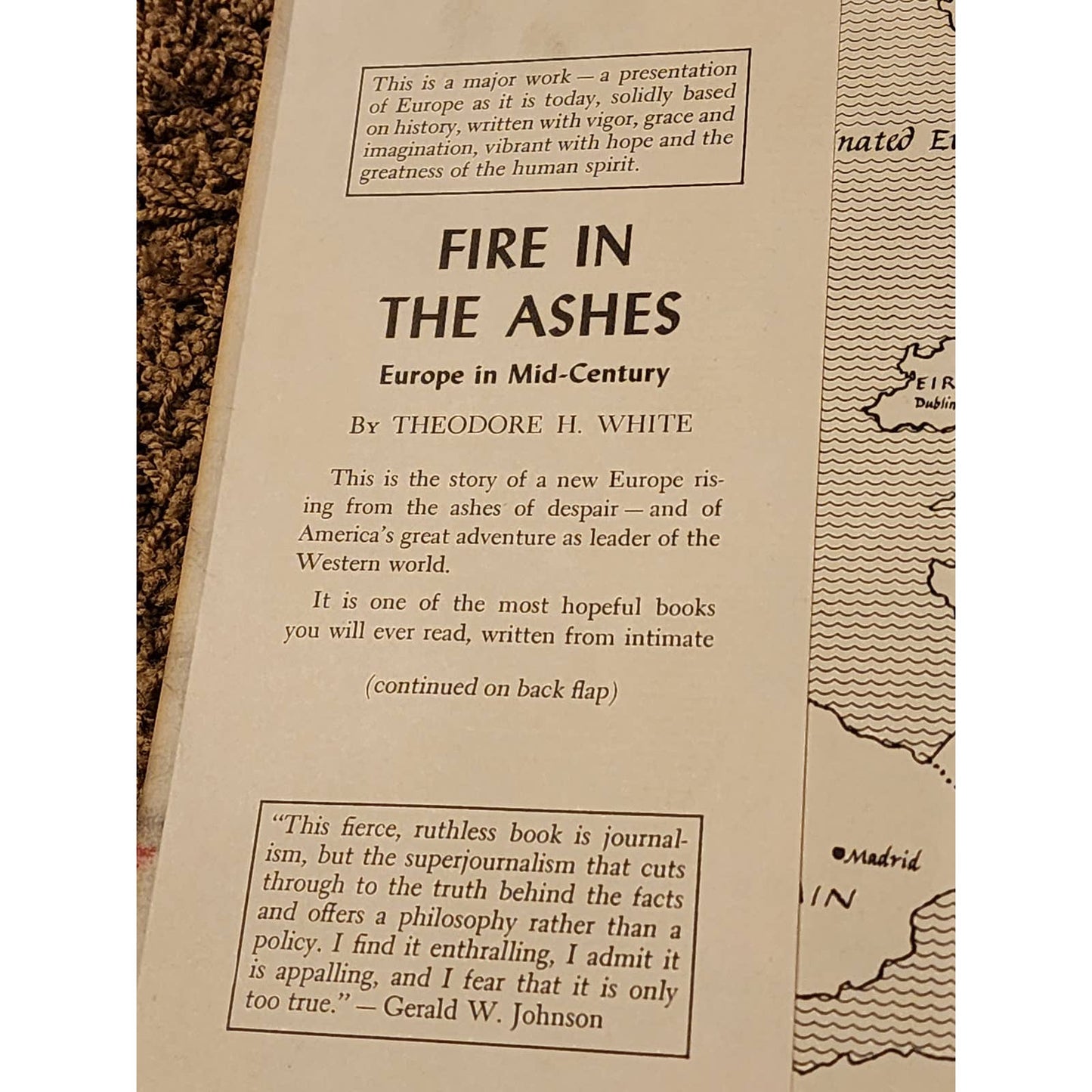 Fire In the Ashes Europe in Mid-Century By Theodore H White History Vintage 1953