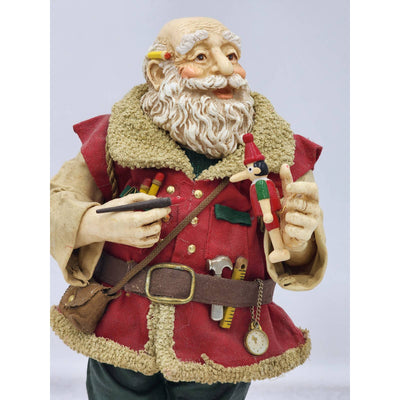 Midwest Importers Of Cannon Falls Santa Toymaker Holding Pinocchio Christmas 10"