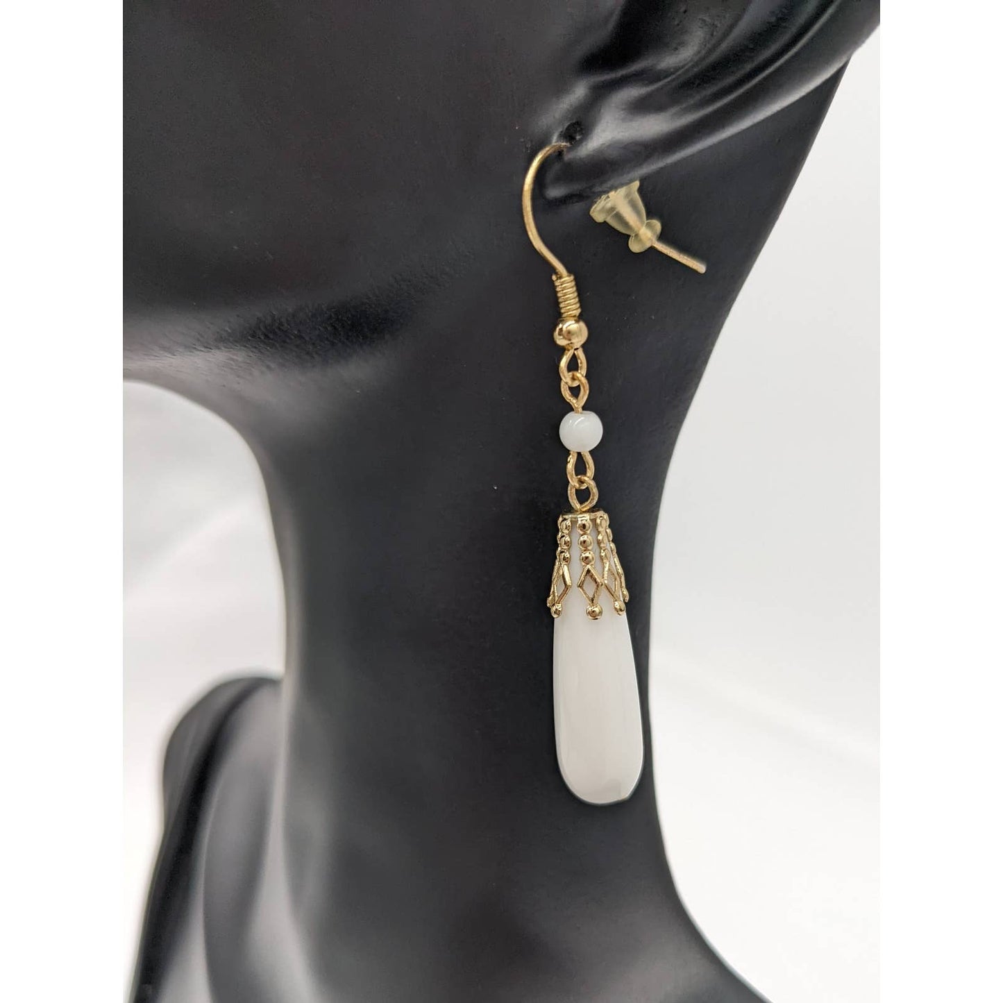 Dangle Drop Earrings Pair Women White Elegant Classy Fashion Jewelry