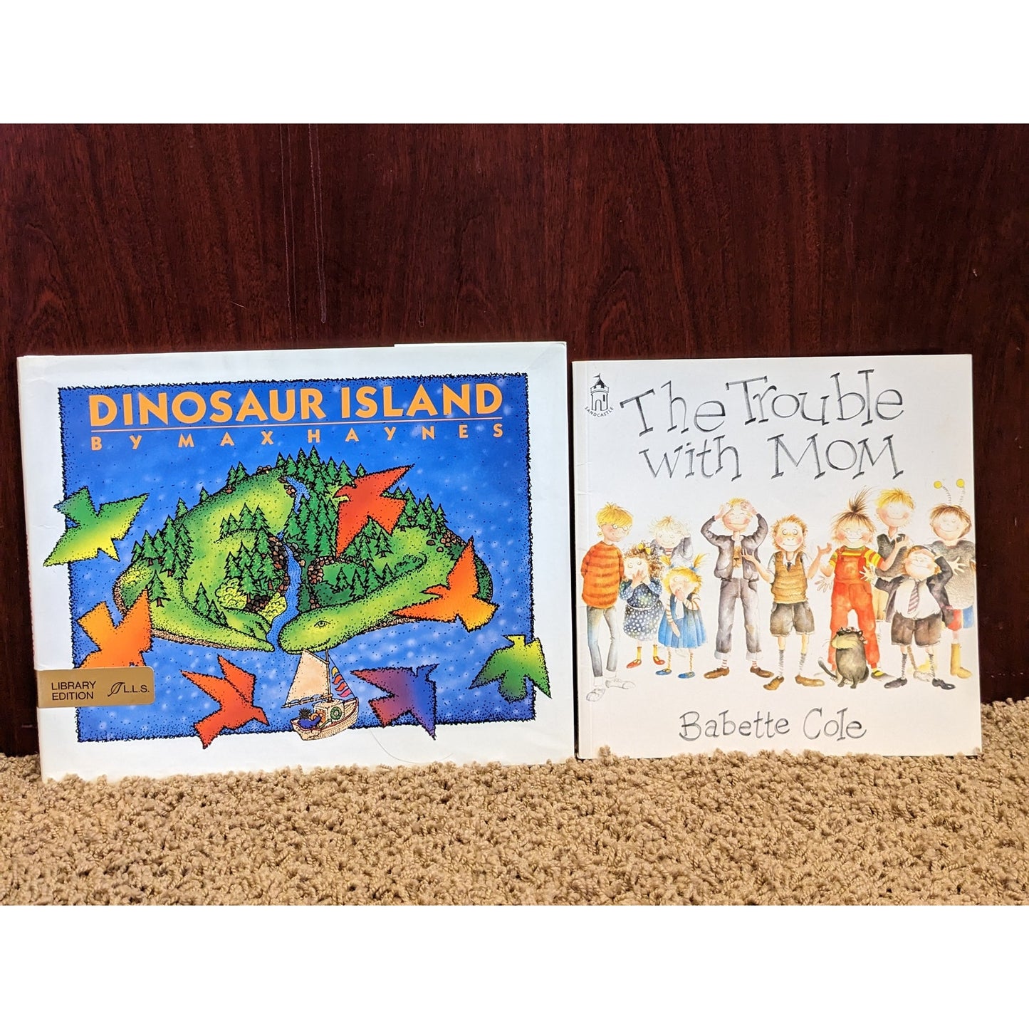 Children Books Lot Vintage Snowden Dinosaur Island Farmer Duck Cross-Country Cat