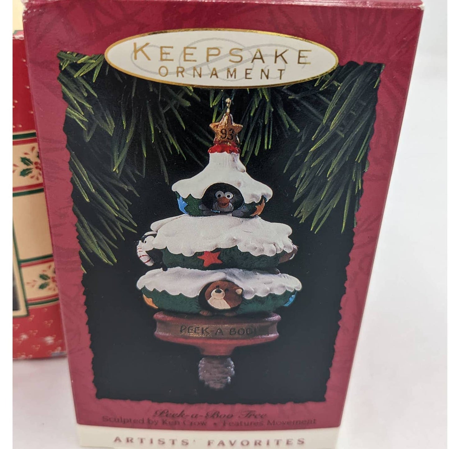 Hallmark Ornaments Vintage Enesco Mistle-Toast Christmas Peek a Boo W/Boxes