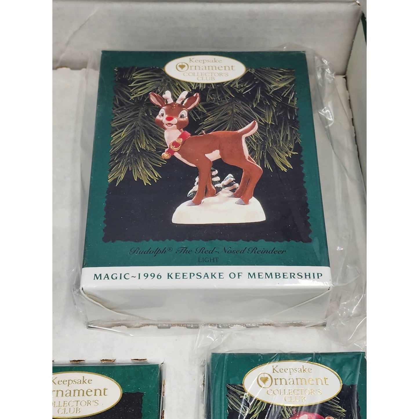 Hallmark Keepsake Ornaments Membership Kit Collectors Santa Rudolph Vintage 1996