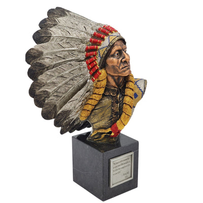 Chilmark Pewter Sculpture Sitting Bull Signed Joe Slockbower Indian Bust 41/750