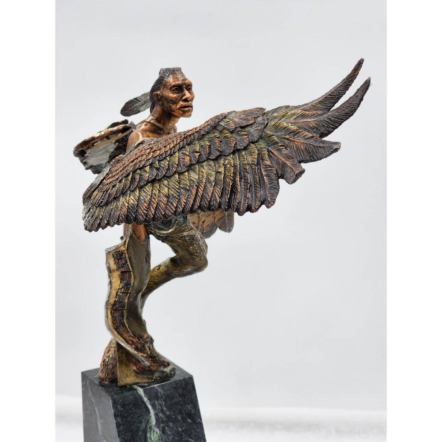 Dan Medina Legends Sculpture Vision Quest Bronze Indian Western Rare Limited 17"