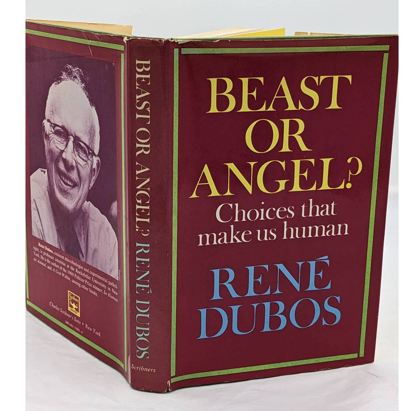 Beast Or Angel? Choices That Make Us Human By Rene Dubos Humanity Vintage 1974