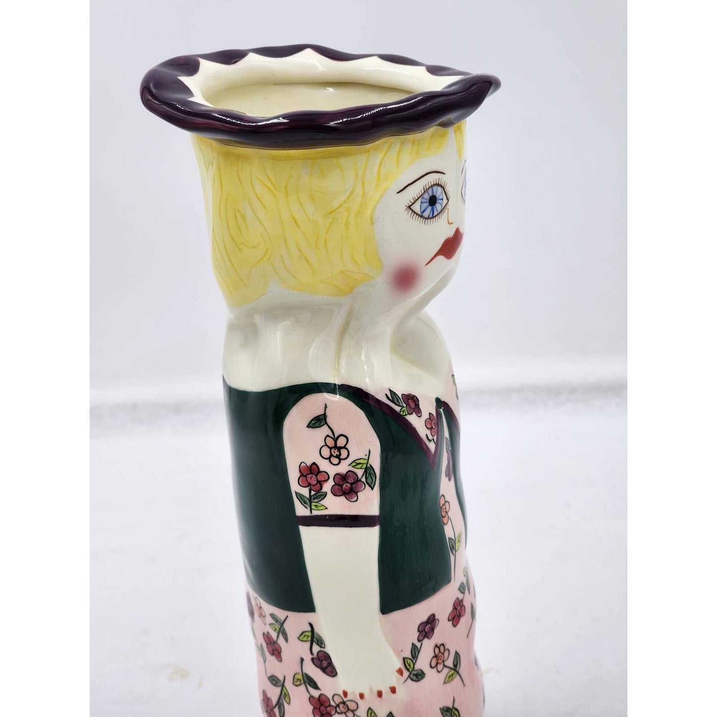 Susan Paley Ganz Lady Head Vase Hilary Fairy Bella Casa Retired Vintage 11"