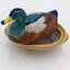 Vintage Italian Ceramic Duck Tureen Bowl Italy 01033 HandPainted Farmhouse 1940s