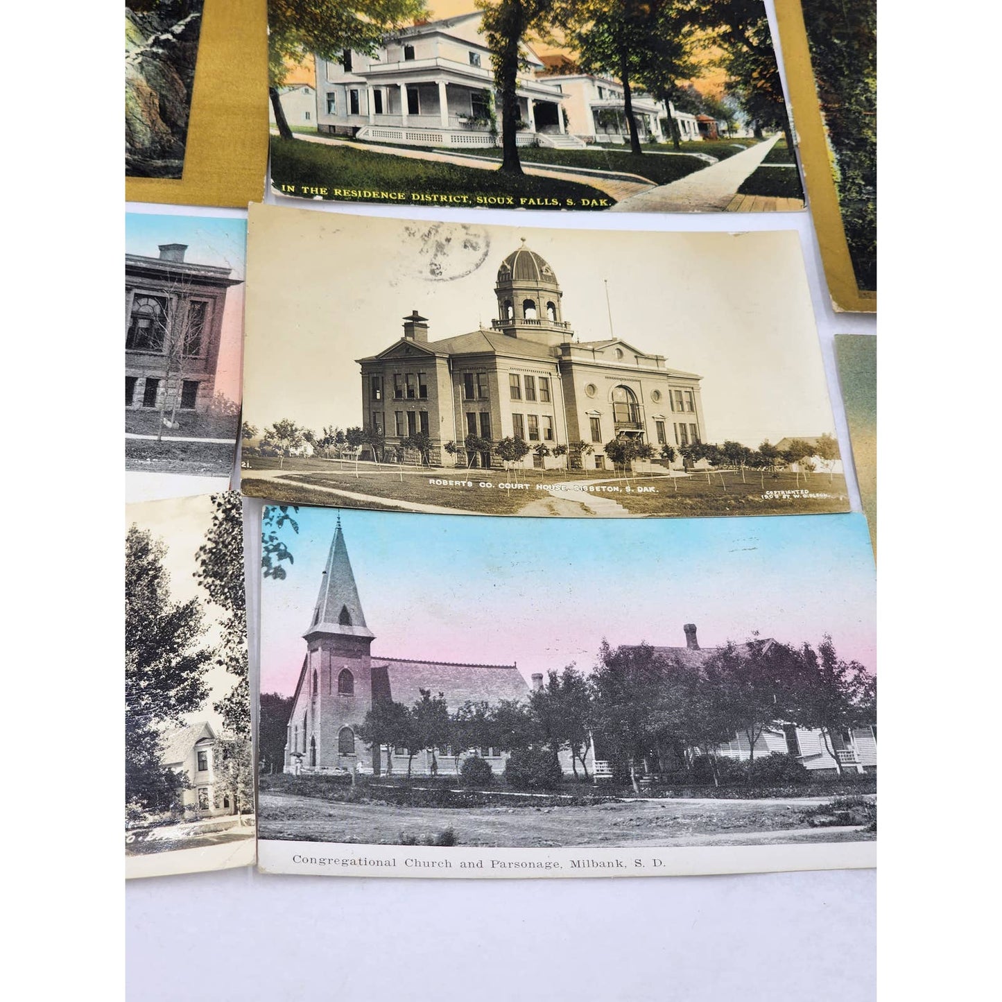 c1907 Post Card Lot South Dakota Deadwood Milbank Custer SD Sent To Hokah MN