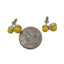 Yellow Stud Earrings For Women Classy Cute Set Fashion Jewelry