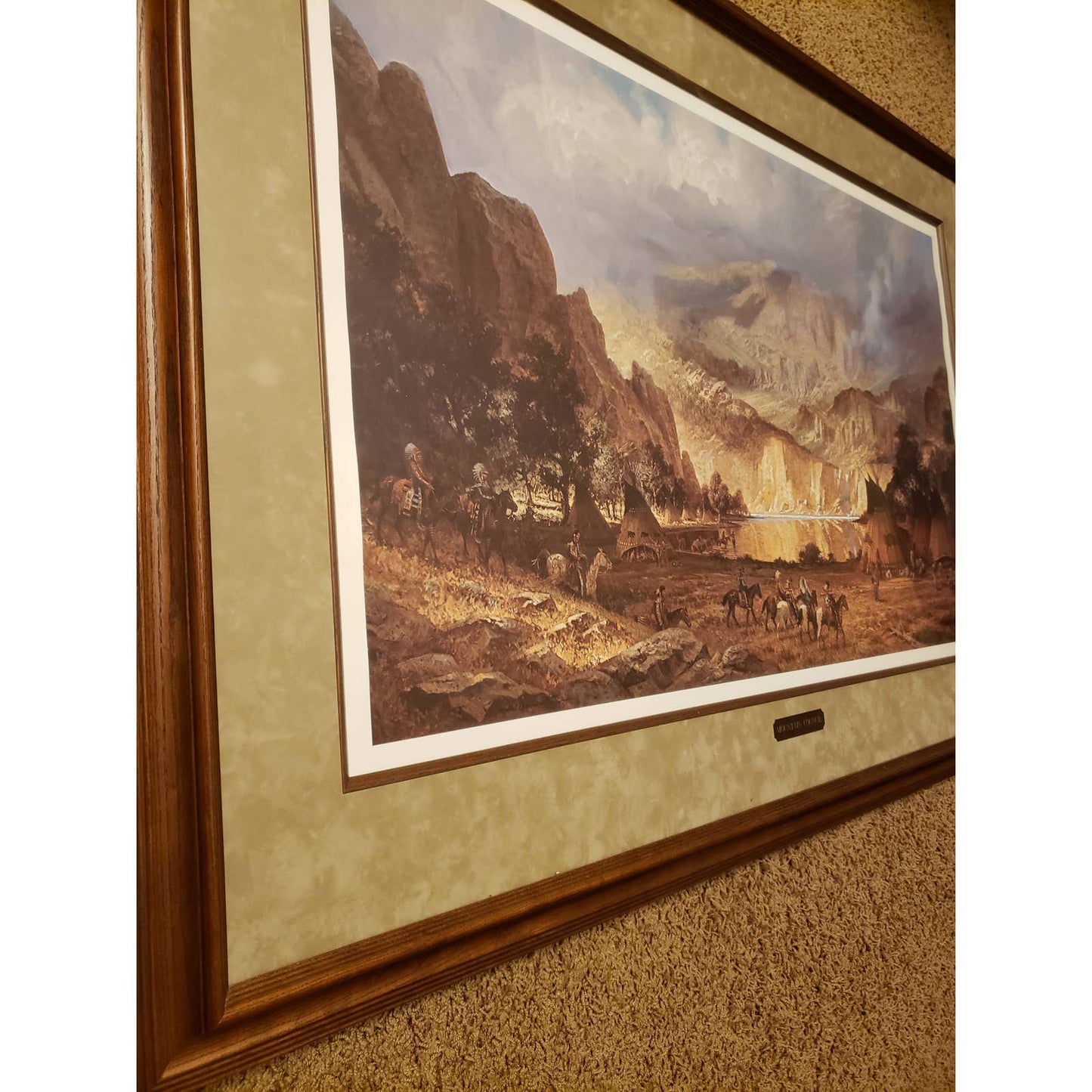 Robert Summers Mountain Council Framed Signed Western Art COA Limited 127/150